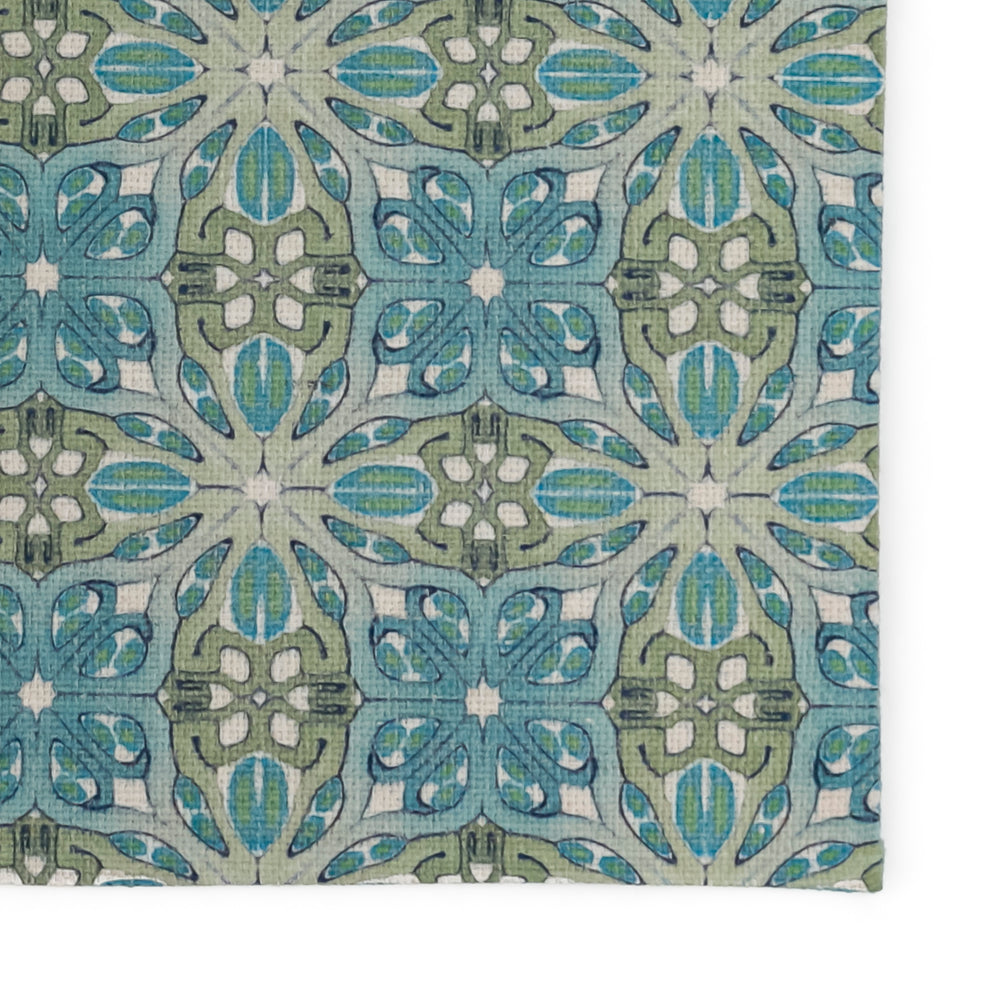 Art Deco blue green Fabric Placemat