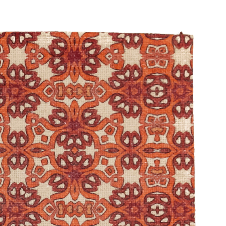 Orange Ochre Cream Linen-feel Placemats