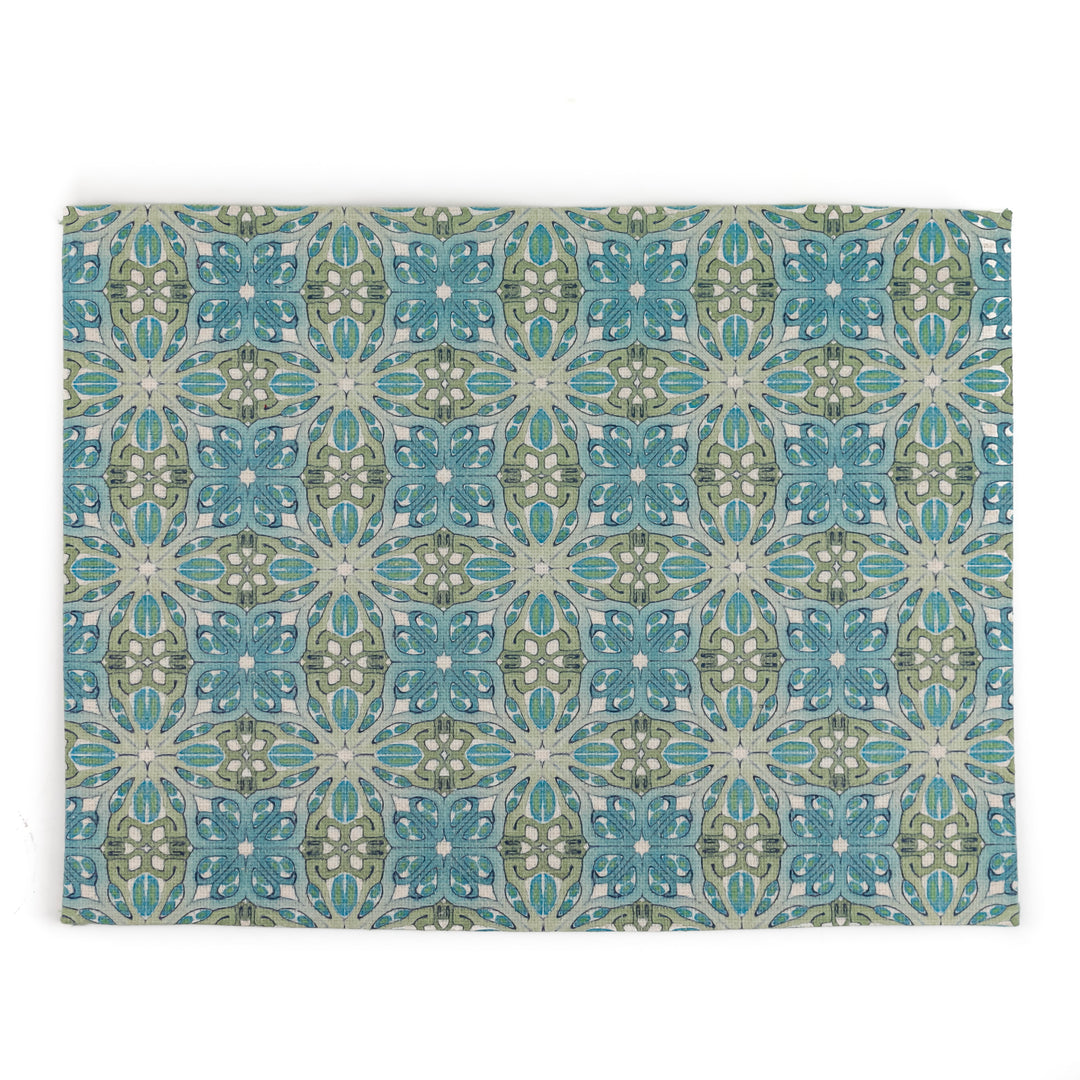 Art Deco blue green Fabric Placemat