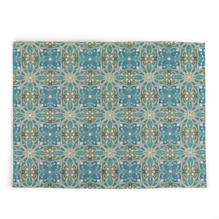 Art Deco blue green Fabric Placemat