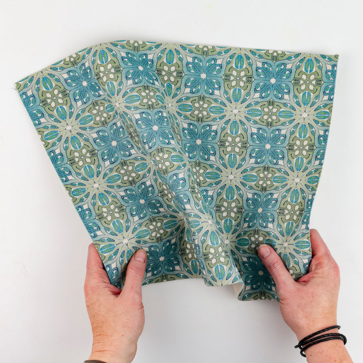 Art Deco blue green Fabric Placemat