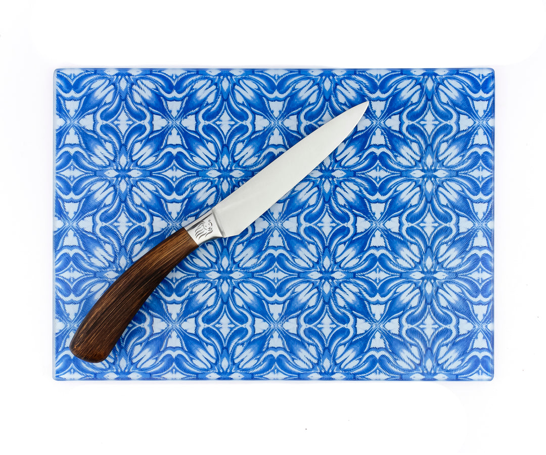 Blue Chrysanthemum Chopping Board