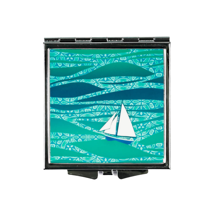 Caribbean Sea Folding Mirror and Lens Cloth