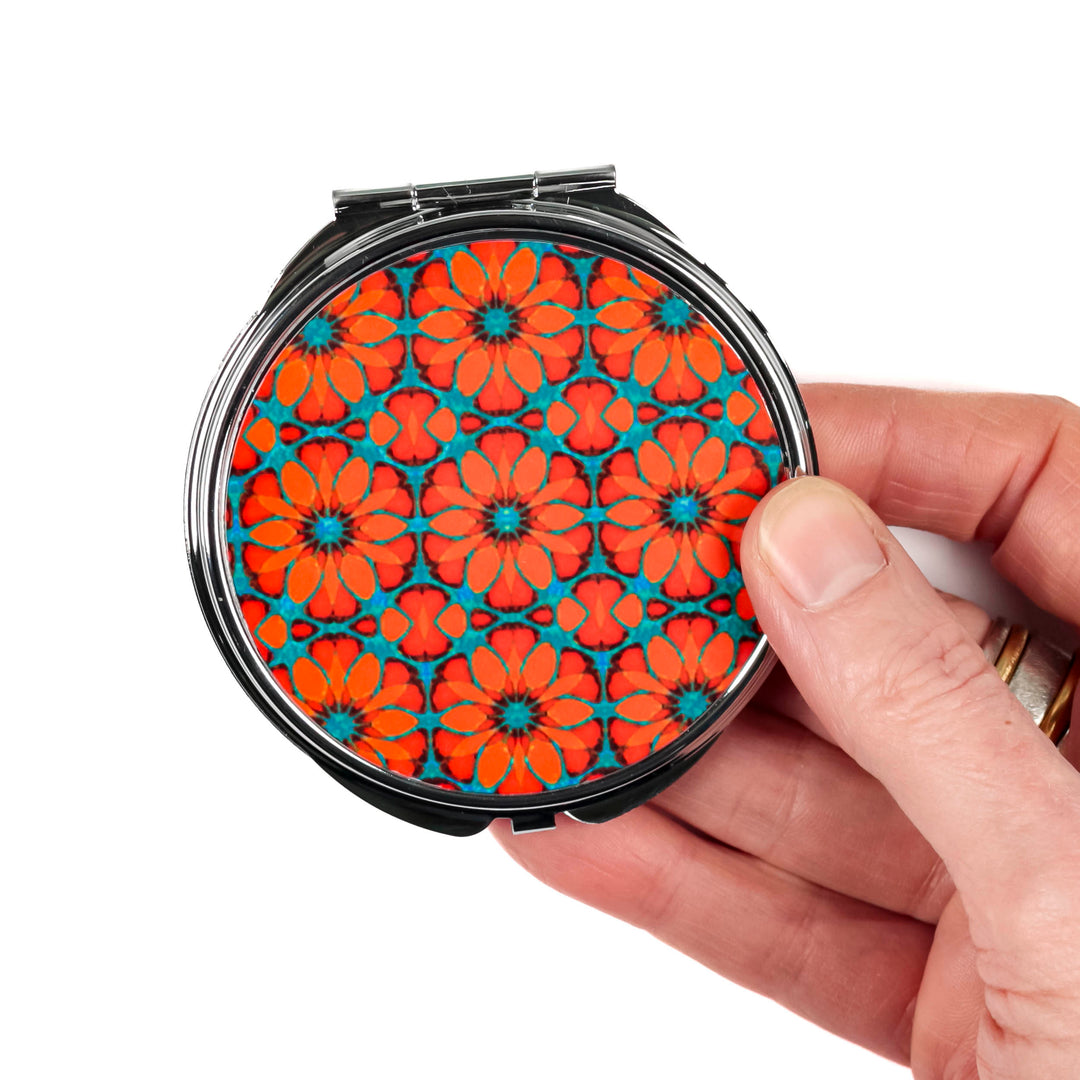 Red Poppies Folding Mirror and Lens Cloth