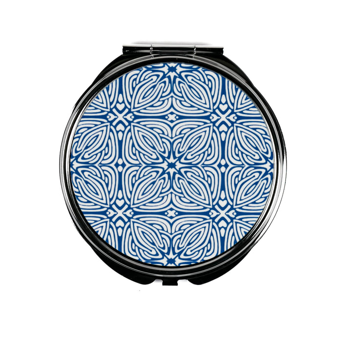 Blue Celtic Knot Compact Folding Mirror