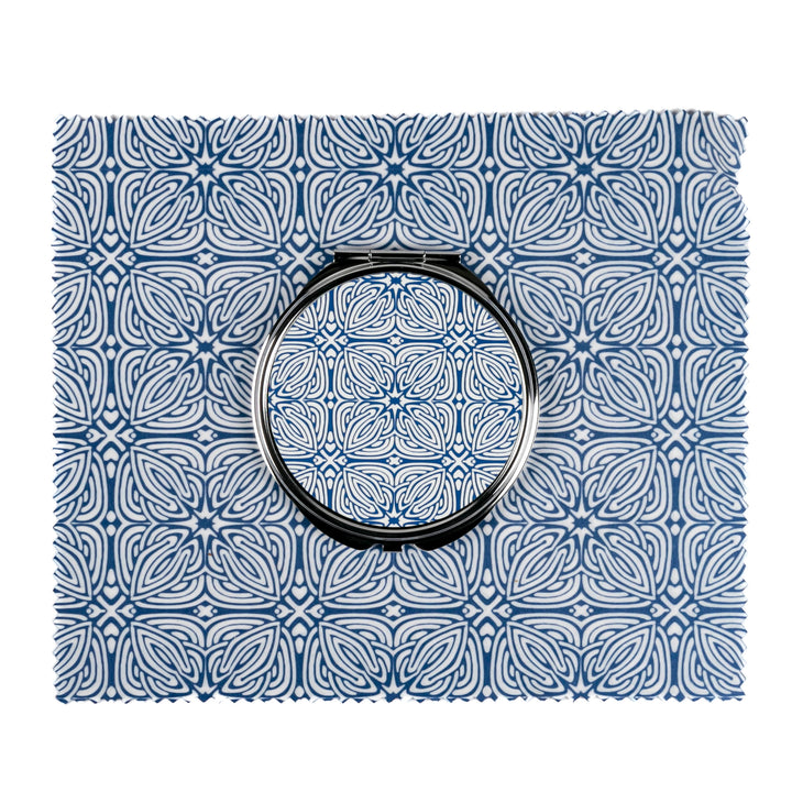 Blue Celtic Knot Compact Folding Mirror