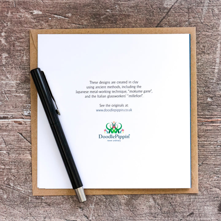 SALE Six Red Foxes on Black Card