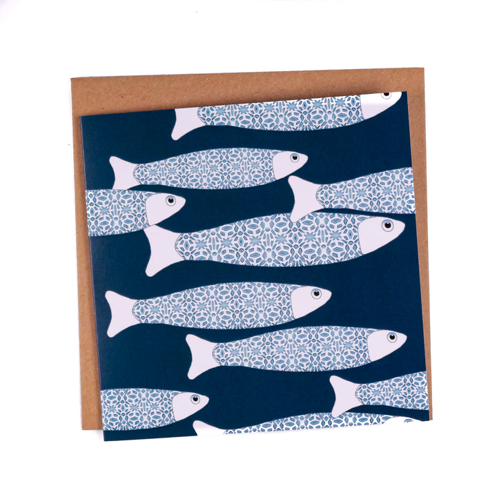 Navy Blue Ocean Shoal Card