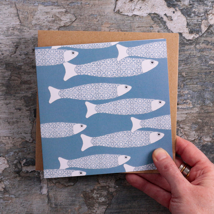 Grey-Blue Ocean Shoal Card