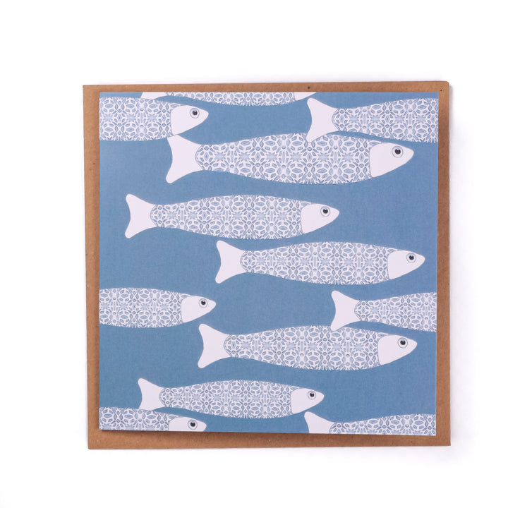 Grey-Blue Ocean Shoal Card