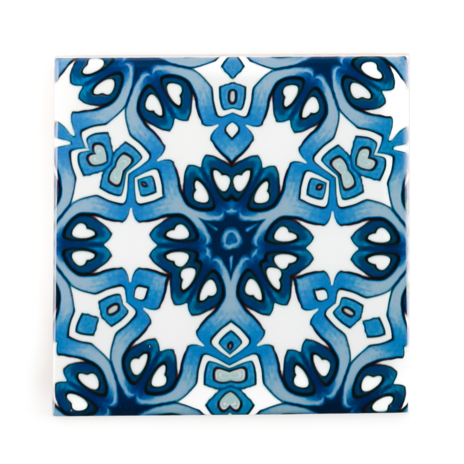Blue white Iznik tiles