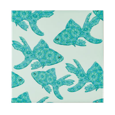 Turquoise Blue Fish tile