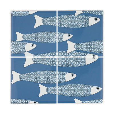 Ocean Shoal tile - Large Scale - Sky Blue