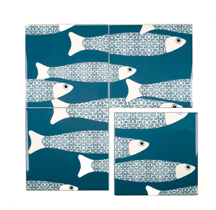 Ocean Shoal tile - Large Scale - Teal