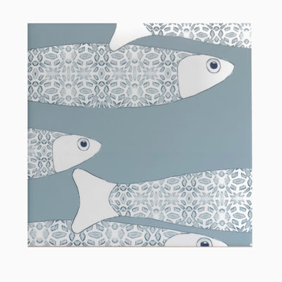 Ocean Shoal tile - Grey Blue - Large Scale