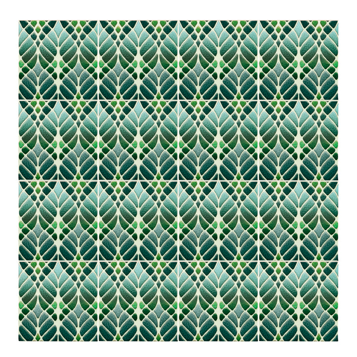"Malachite Twining" Green blue kitchen tiles