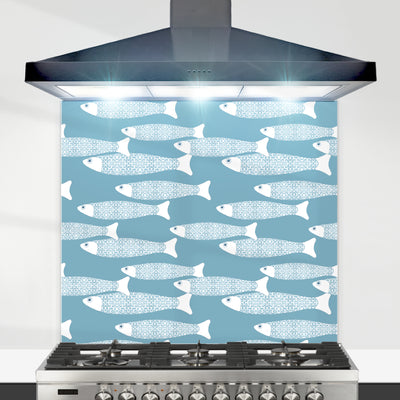 Ocean Shoal Kitchen Splashback - Grey Blue