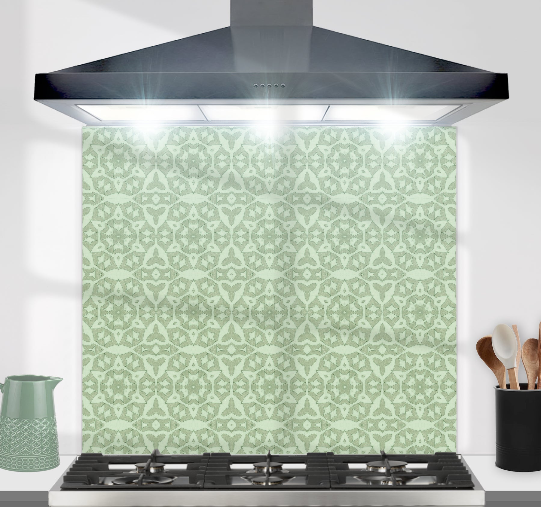 'Stonework' Kitchen Splashback - Sage Green – DoodlePippin