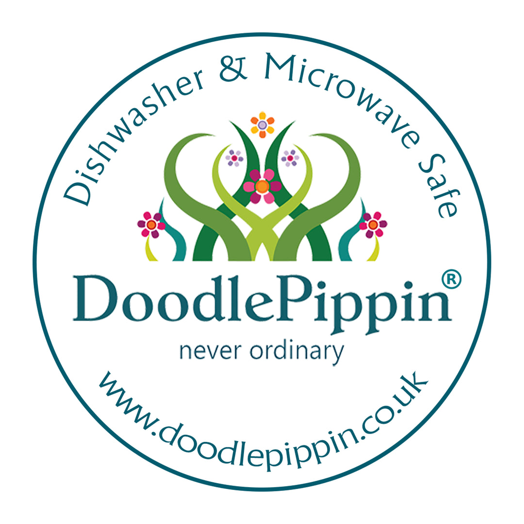 Navy Yellow Abstract Mug