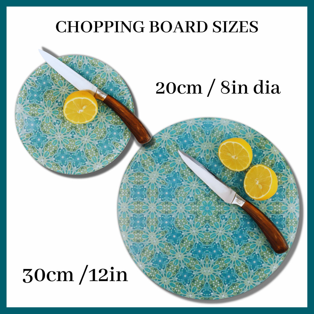Green Stonework - Circular Chopping Board