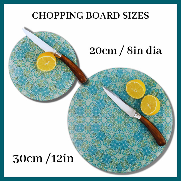 Green Stonework - Circular Chopping Board