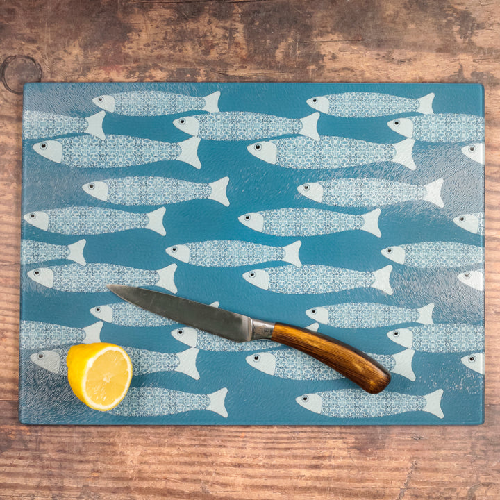 SALE: Teal Ocean Shoal Chopping Board - Medium