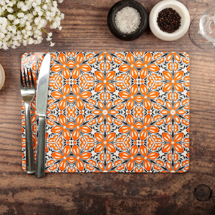Orange Fox Flower Placemat