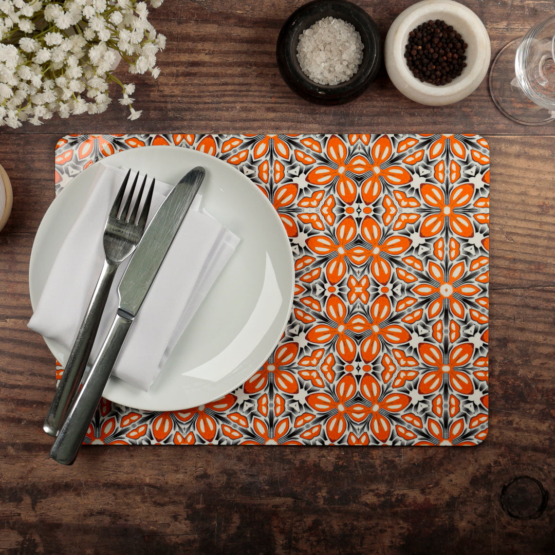 Orange Fox Flower Placemat
