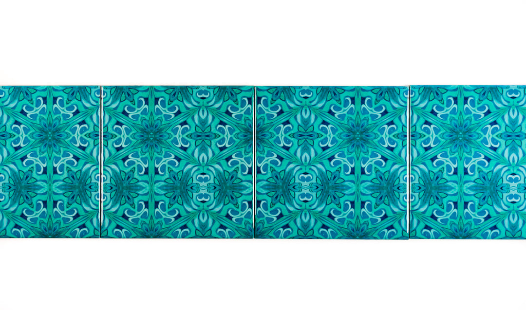 Agapanthus Tiles - offset version
