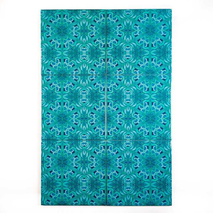 Agapanthus Tiles - offset version