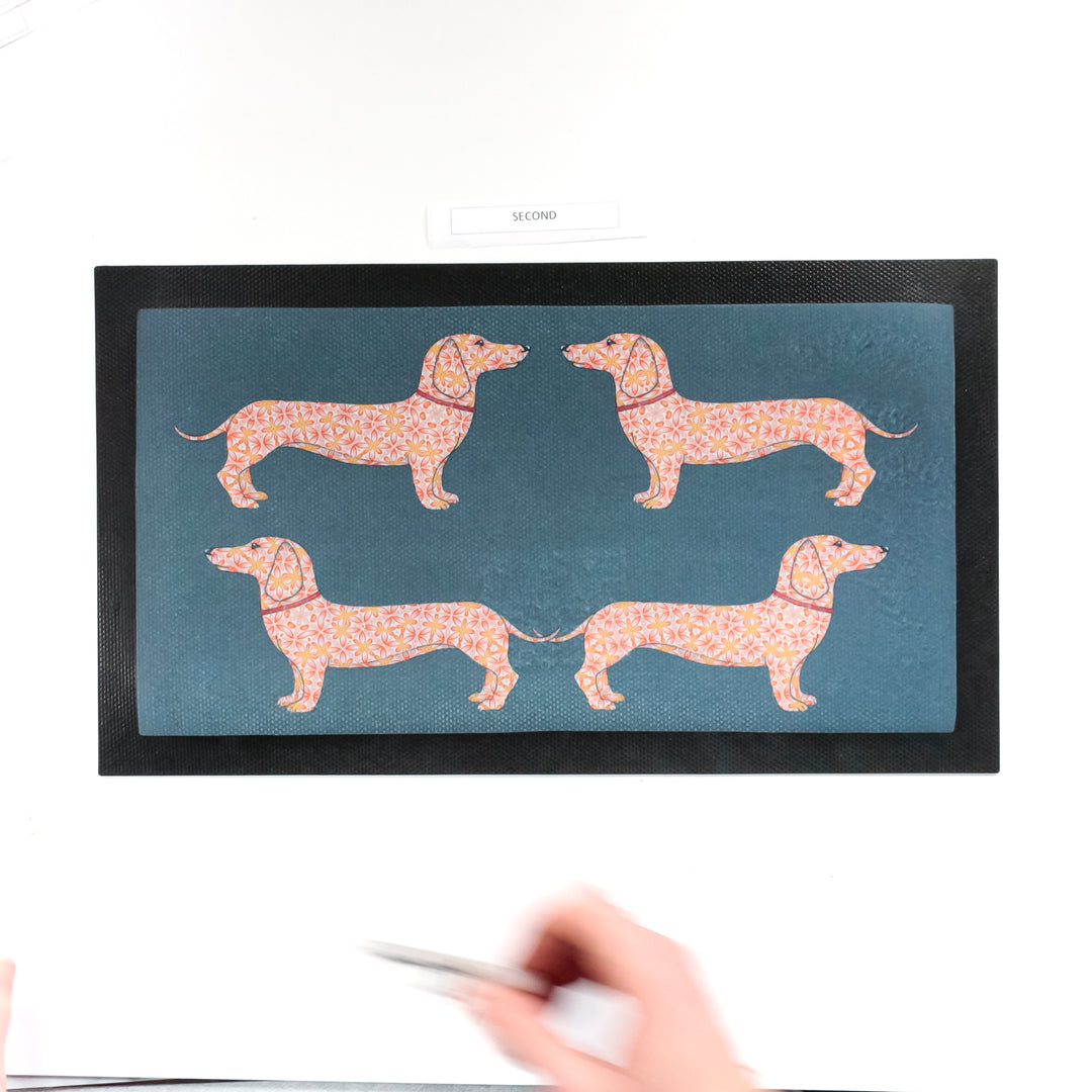 SALE Second - Dachshunds - Pet Food Placemat
