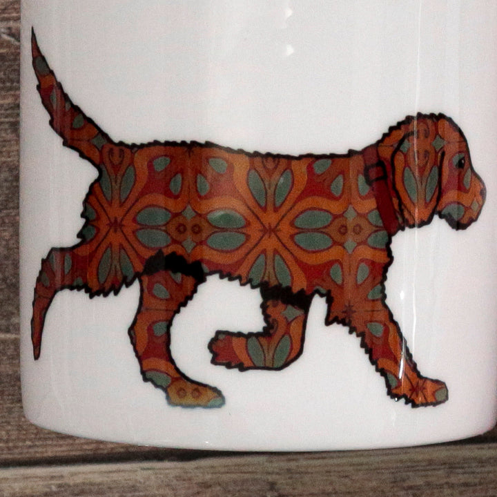 SALE SECOND - Red-Brown Labradoodle Bone China Mug