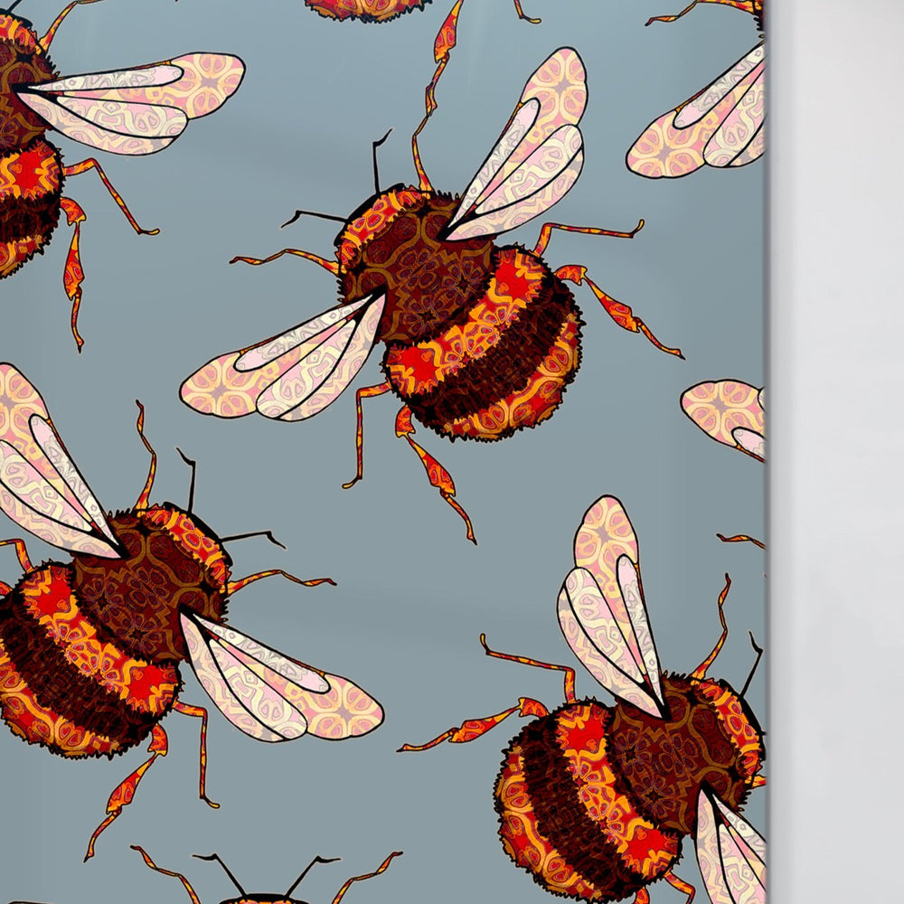 Wandering Bumble Bee Kitchen Splashback