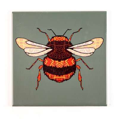 Bumble Bee tiles - dark sage
