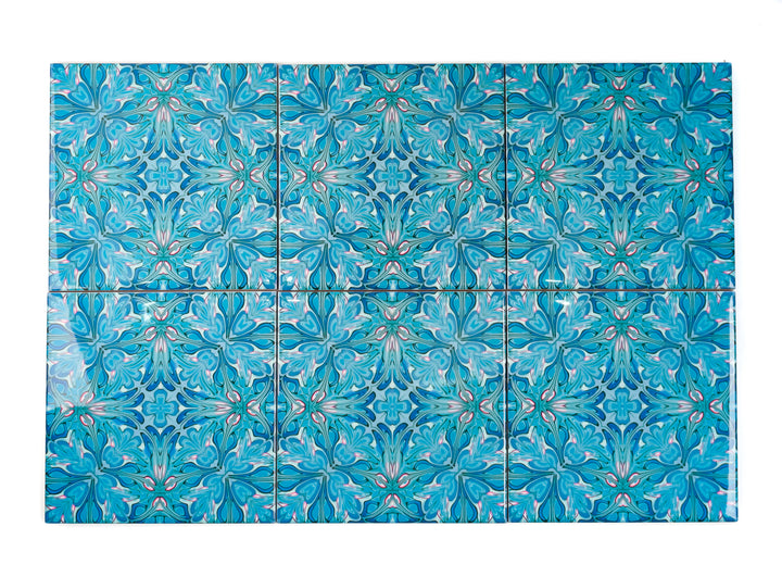 Flourishing Garden tiles - blue version