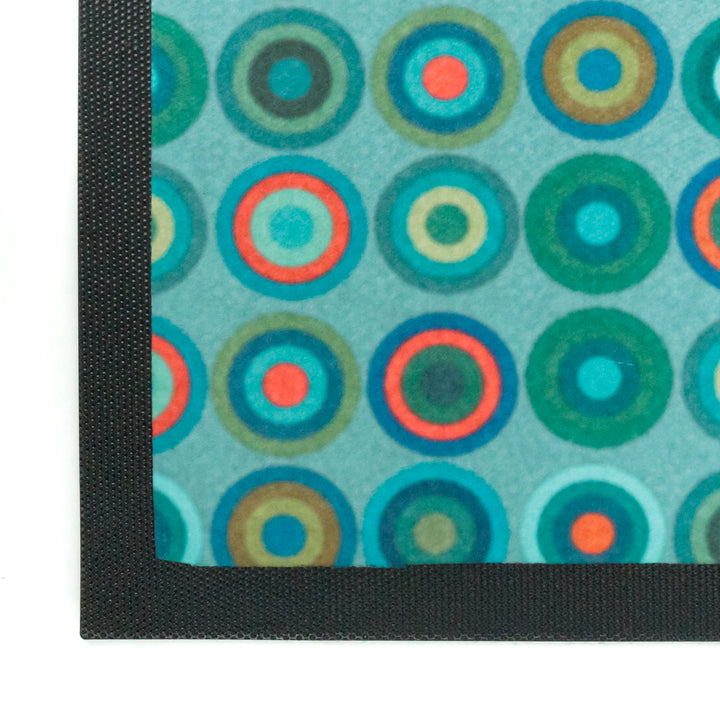 Blue Green Circles Pet Food Placemat