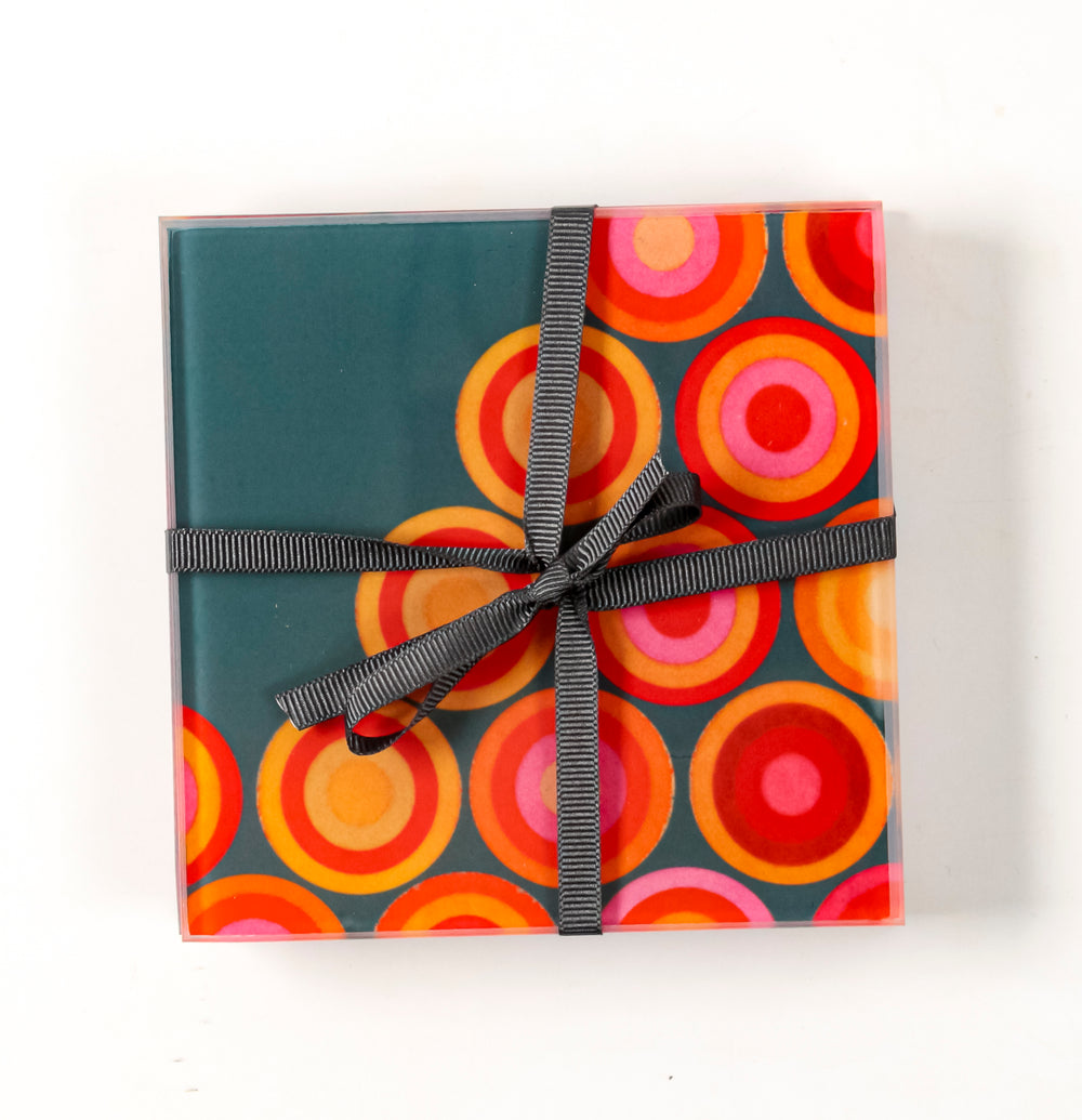 Hot Circles Coaster Set