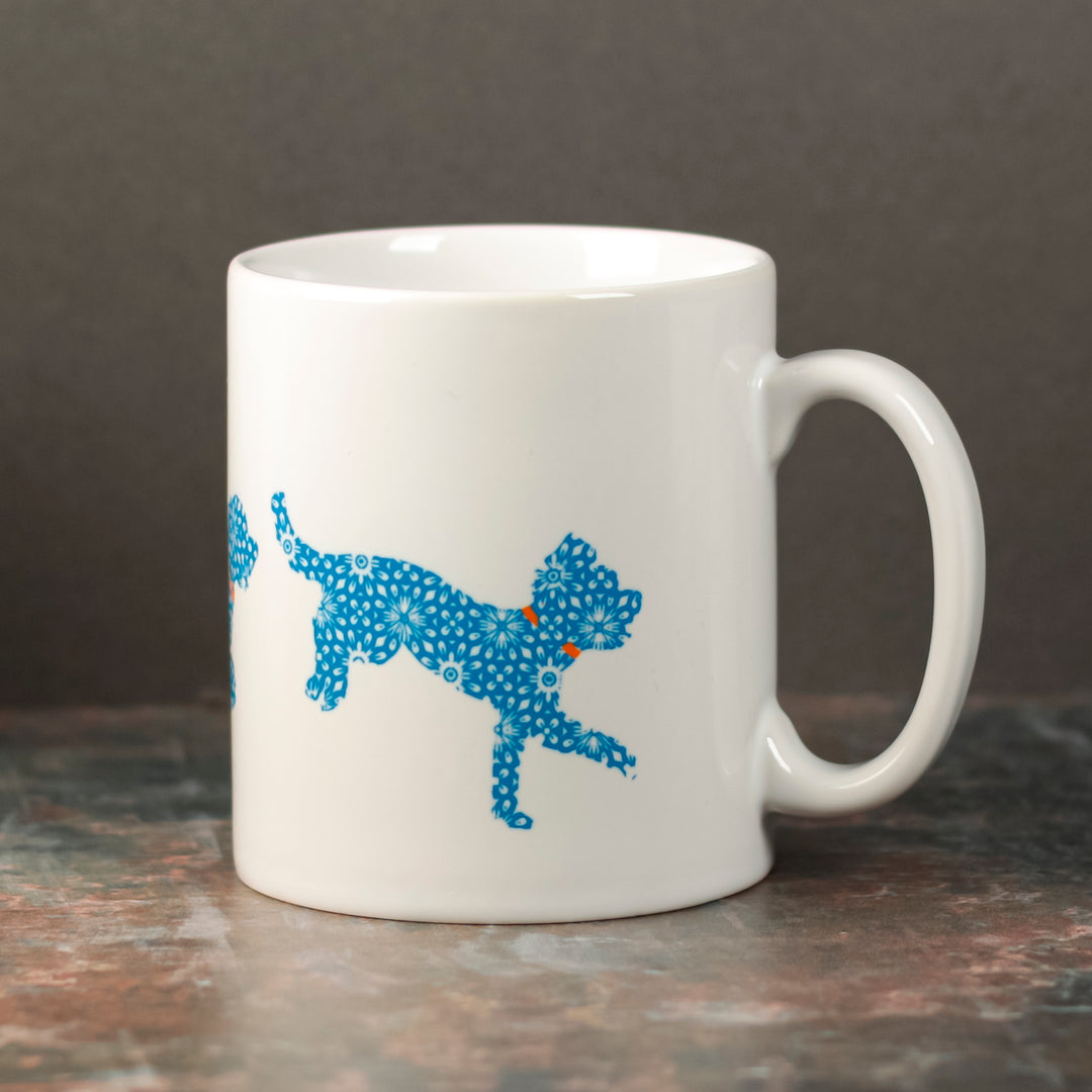 Cockapoo mug blue orange DoodlePippin