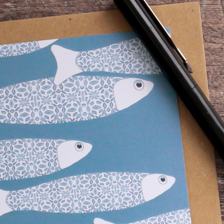 Grey-Blue Ocean Shoal Card