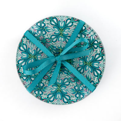 Flourishing garden glass coasters - round