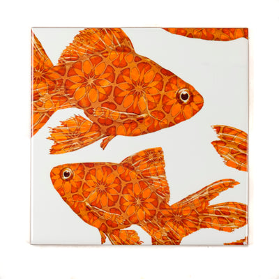 Goldfish Tile - stone - large scale version