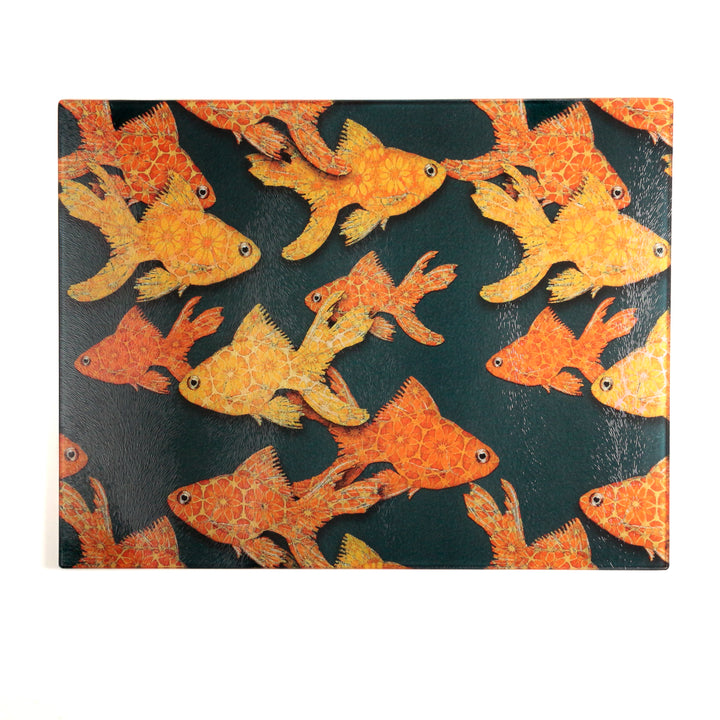 Goldfish on Dark Grey Cutting Board / Heatproof Pan Rest