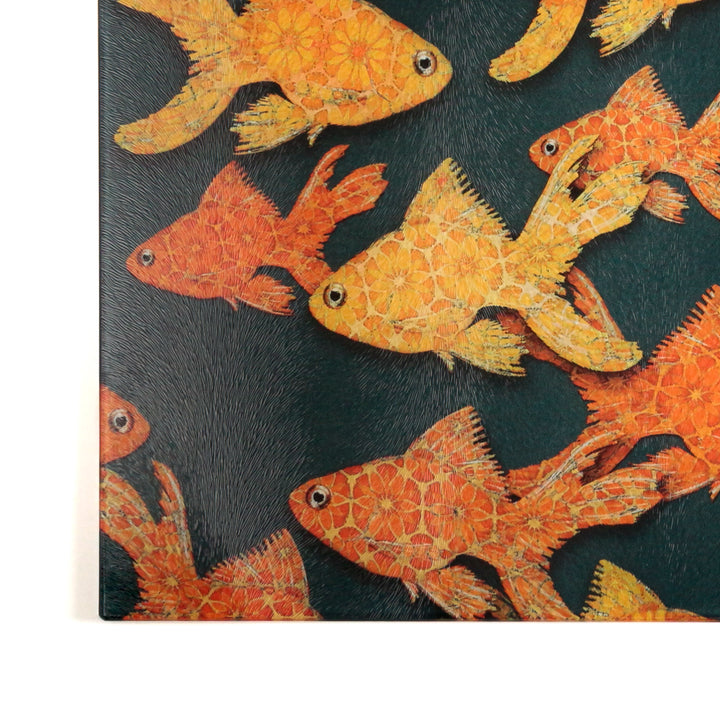 Goldfish on Dark Grey Cutting Board / Heatproof Pan Rest