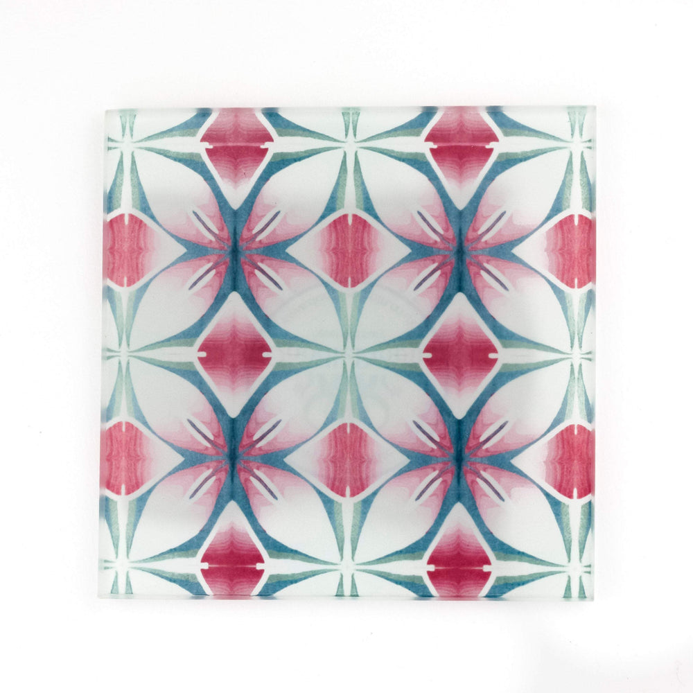 Pink and Teal Designer Coaster Set