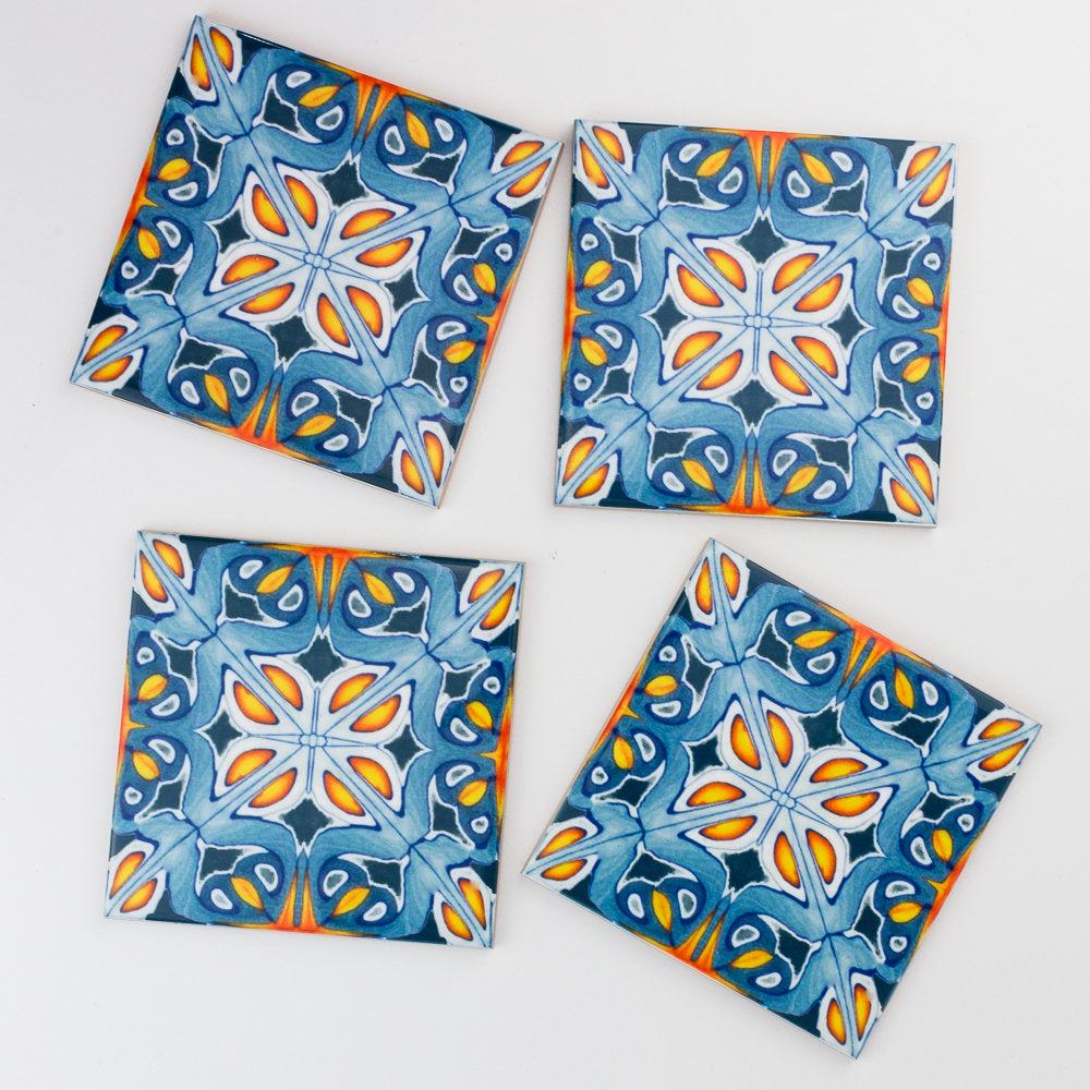 Alhambra Tile Flower Centre DoodlePippin alhambra-tile-flower-centre-doodlepippin