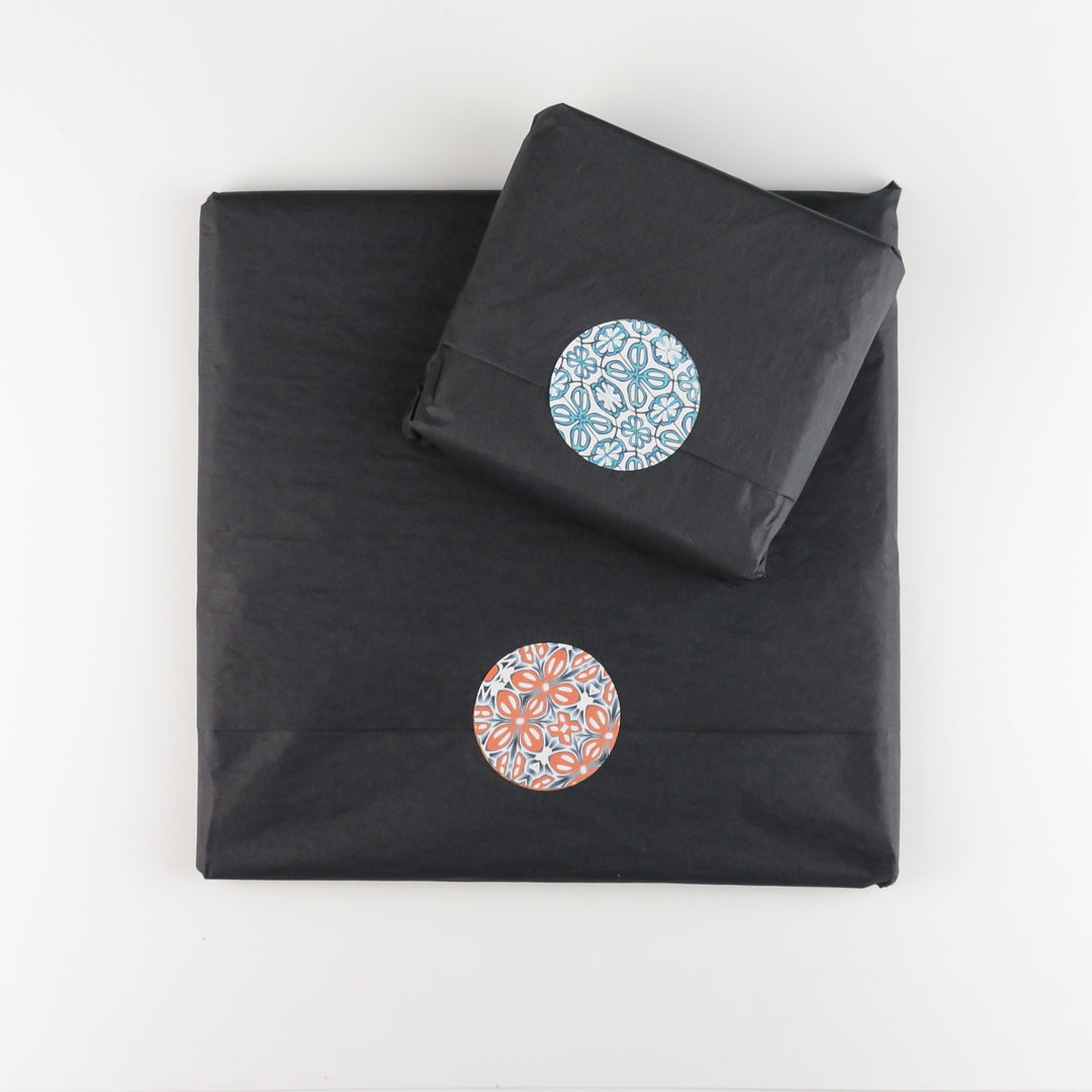 Blue art deco coaster set