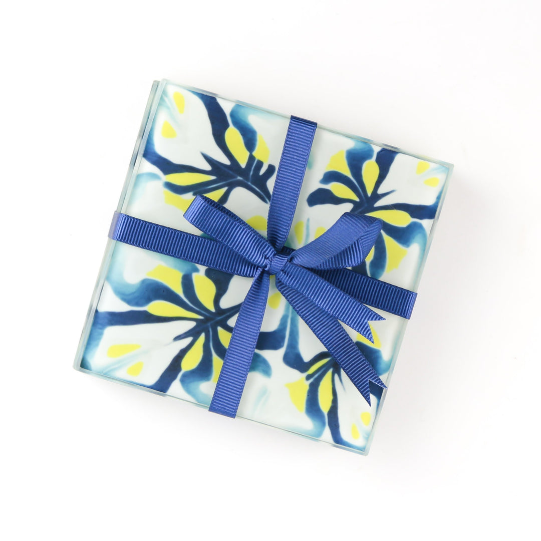 "Modern Floral" Drinks Coaster Set