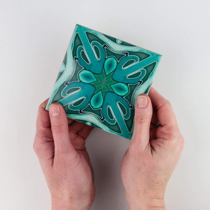 Single version "Malachite Twining" Green blue kitchen tiles