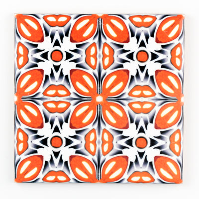 Orange Fox Flower tiles