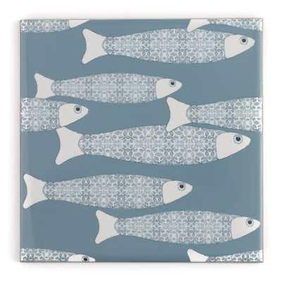 Ocean Shoal tile - blue-grey colourway